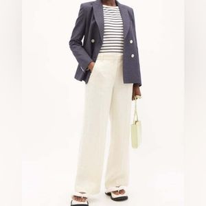 Weekend Max Mara Andreis Linen Trousers 12 New